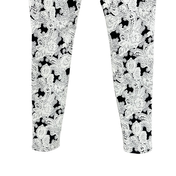 MOTHER The Looker Prep Pants Lace Look Made in USA Black White - Picture 7 of 12